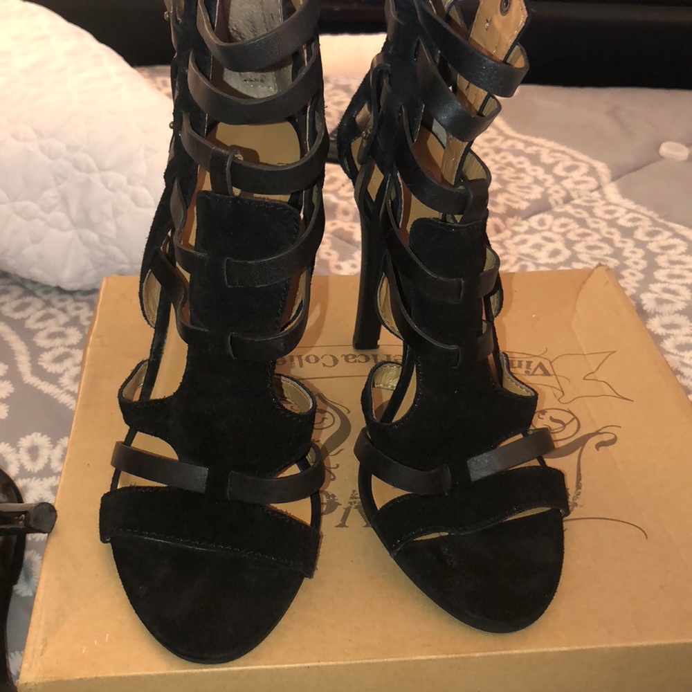 Nine West suede and leather sandals